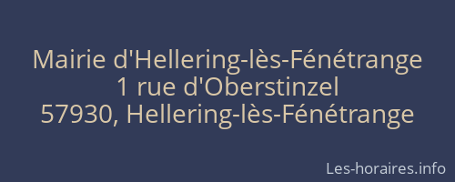 Mairie d'Hellering-lès-Fénétrange