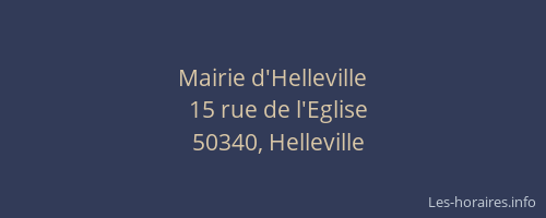 Mairie d'Helleville