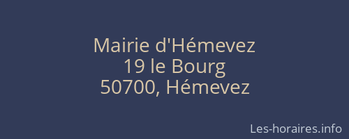 Mairie d'Hémevez