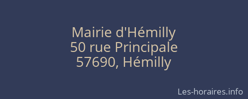 Mairie d'Hémilly