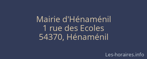 Mairie d'Hénaménil