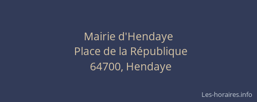 Mairie d'Hendaye