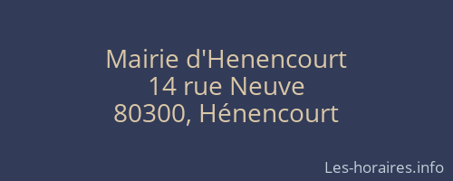 Mairie d'Henencourt