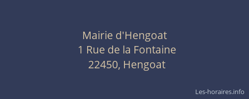 Mairie d'Hengoat