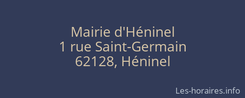 Mairie d'Héninel