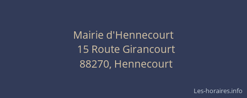 Mairie d'Hennecourt