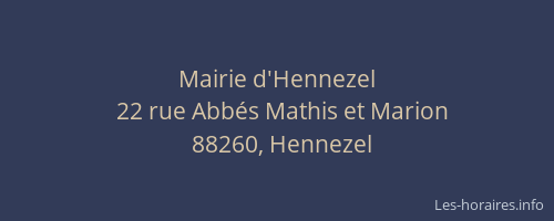 Mairie d'Hennezel