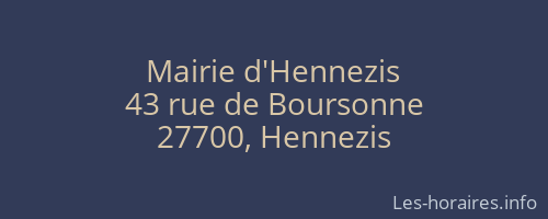 Mairie d'Hennezis