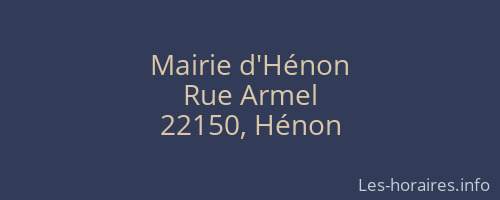 Mairie d'Hénon