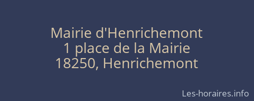 Mairie d'Henrichemont