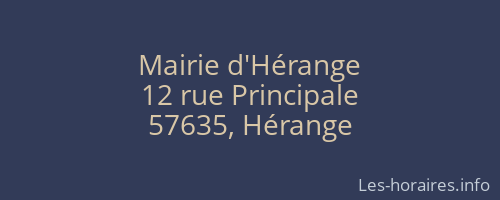 Mairie d'Hérange