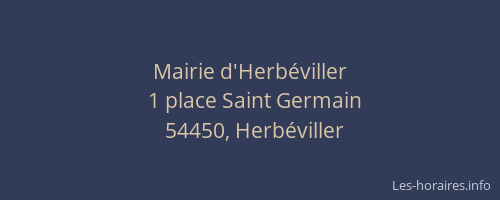 Mairie d'Herb&eacute;viller