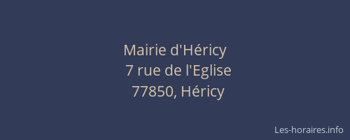 Mairie d'Héricy