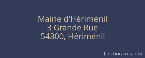 Mairie d'Hériménil