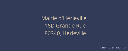 Mairie d'Herleville