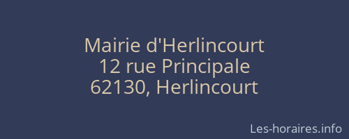 Mairie d'Herlincourt