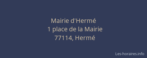 Mairie d'Hermé