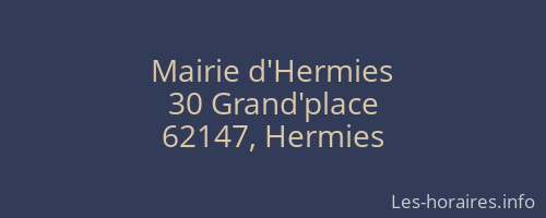 Mairie d'Hermies