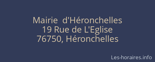Mairie  d'Héronchelles