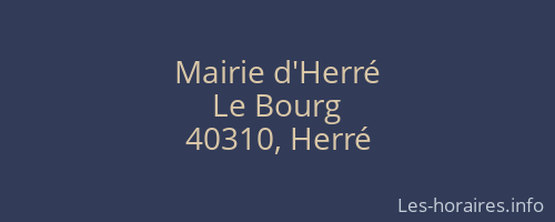 Mairie d'Herré