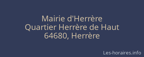 Mairie d'Herrère