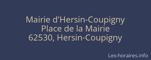 Mairie d'Hersin-Coupigny
