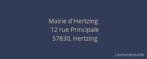 Mairie d'Hertzing