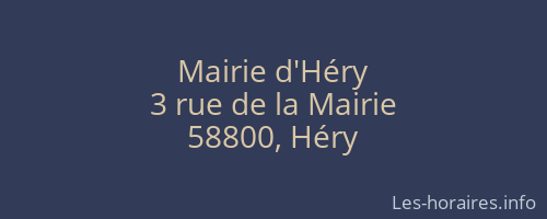 Mairie d'Héry