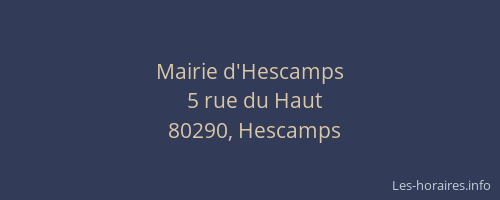 Mairie d'Hescamps