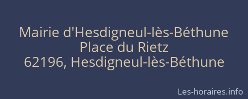 Mairie d'Hesdigneul-lès-Béthune