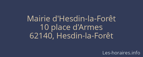 Mairie d'Hesdin-la-Forêt