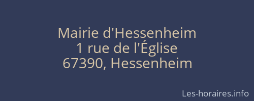 Mairie d'Hessenheim