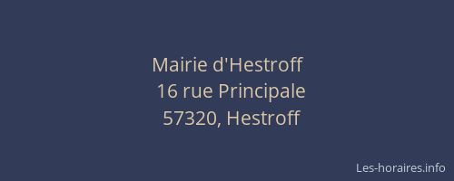 Mairie d'Hestroff