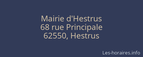 Mairie d'Hestrus