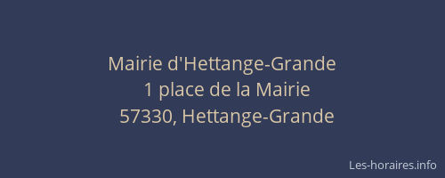Mairie d'Hettange-Grande