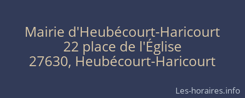 Mairie d'Heubécourt-Haricourt