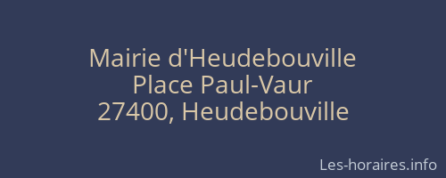 Mairie d'Heudebouville