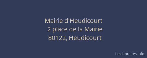 Mairie d'Heudicourt
