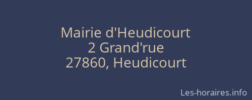 Mairie d'Heudicourt