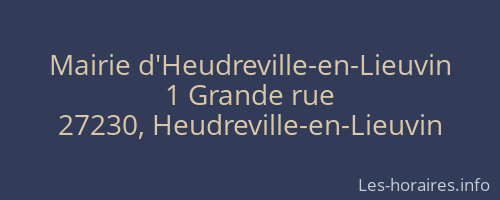 Mairie d'Heudreville-en-Lieuvin