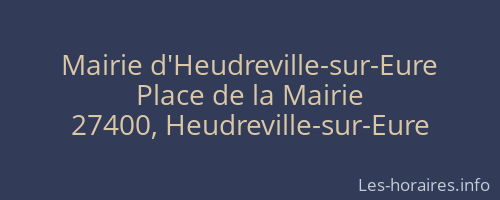 Mairie d'Heudreville-sur-Eure