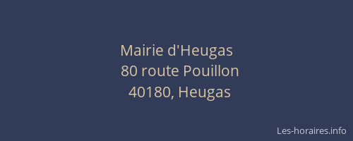 Mairie d'Heugas
