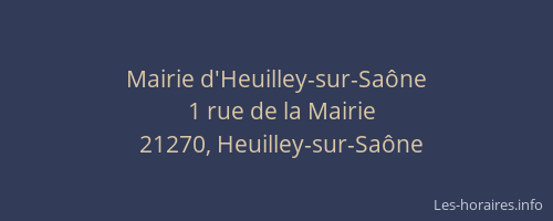 Mairie d'Heuilley-sur-Sa&ocirc;ne