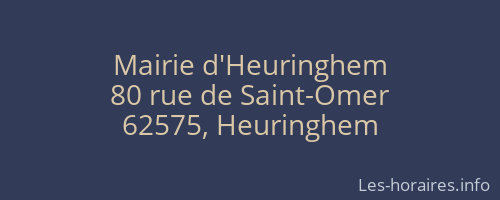 Mairie d'Heuringhem