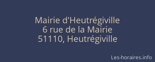 Mairie d'Heutrégiville