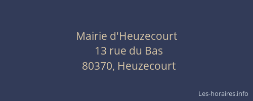 Mairie d'Heuzecourt