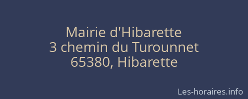 Mairie d'Hibarette