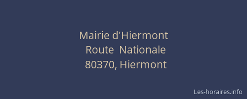 Mairie d'Hiermont