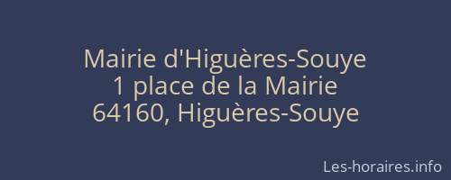 Mairie d'Higuères-Souye