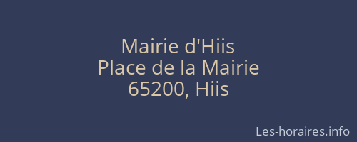 Mairie d'Hiis